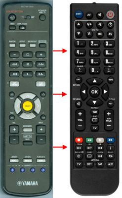 Télécommande de remplacement pour Yamaha WF138300, MCX4, MCX2000