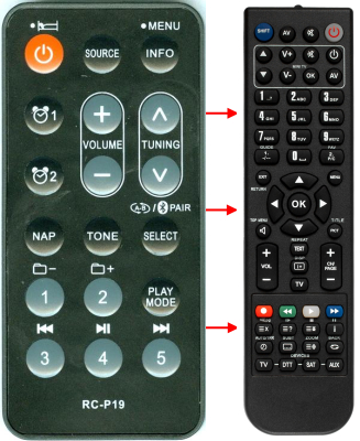 Replacement remote for Sangean WR-2 WR-22