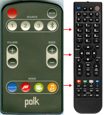 Télécommande de remplacement pour Polk N1 Surroundbar