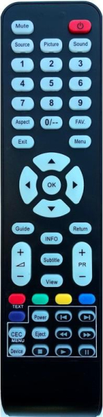 Replacement remote control for Soniq QT115