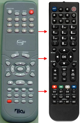 Replacement remote for ILO DVDRHD04RC01, DVDRHD04