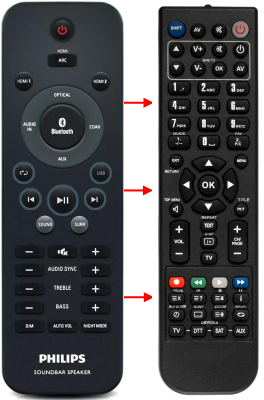 Replacement remote for Philips 996510060922, HTL5110F7