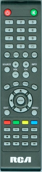 Replacement remote for Rca RTU5015