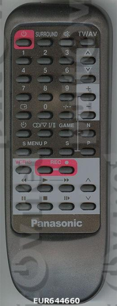 Replacement remote control for Panasonic EUR644661