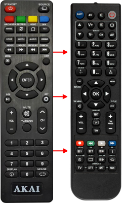 Replacement remote control for Akai AK4021NF
