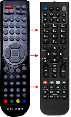 Replacement remote control for Belson BSV-1983