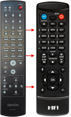 Replacement remote control for Denon PMA-510AE