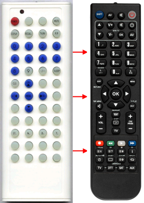 Replacement remote control for Argentina 4304TV BLAZE