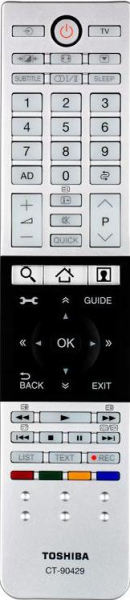 Replacement remote control for Toshiba 40L7333