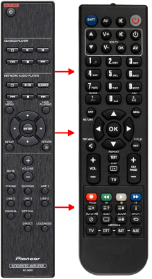 Replacement remote control for Pioneer A-40AE