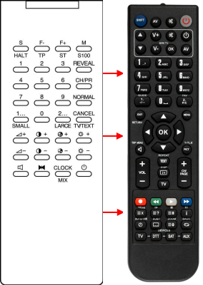 Replacement remote control for Asa ST9670