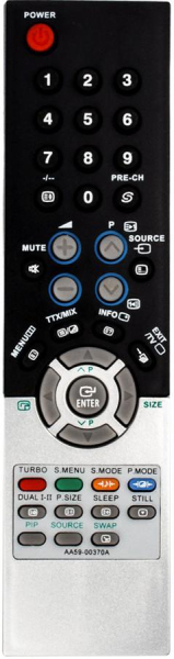 Replacement remote control for Hitachi VS20183915(1VERS.)