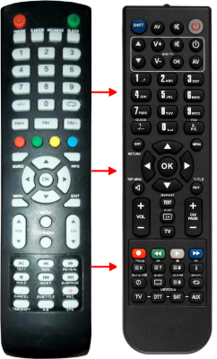 Replacement remote control for Zephir ZXS-50ZX UHD