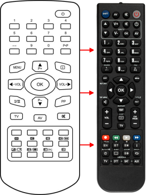 Replacement remote control for Aeg COSMO3210