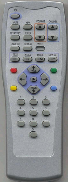 Replacement remote control for World of Vision WOV150TC02W