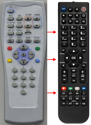 Replacement remote control for Hitachi 17LD4000