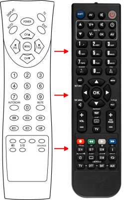 Replacement remote control for Teleview RC750