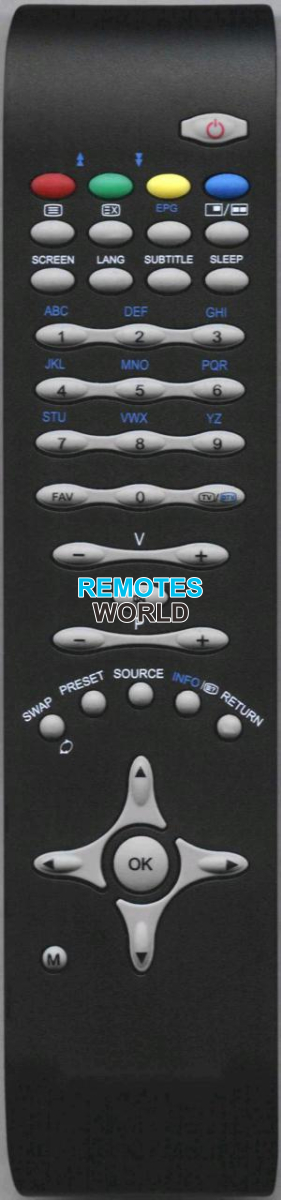 Replacement remote control for Oki OLE222-BDVDD4(2VERS.)