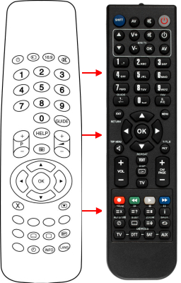 Replacement remote control for Classic IRC81277