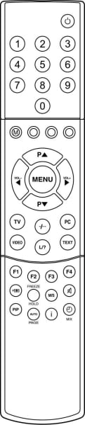 Replacement remote control for Sound Color 2322-0004-0017