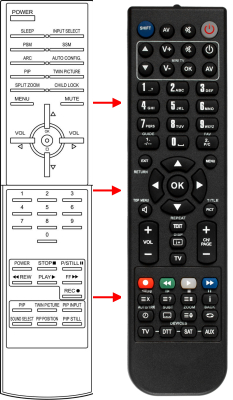 Replacement remote control for LG 22HIZ20-2