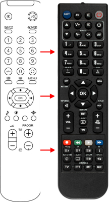 Replacement remote control for Sony KV29FQ76E