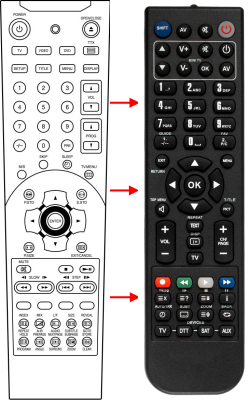 Replacement remote control for Schaub Lorenz LC03-AR012B