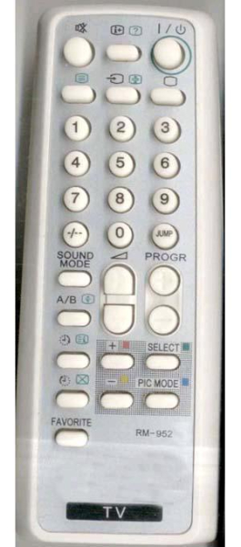 Replacement remote control for Sony KV-PF14L70