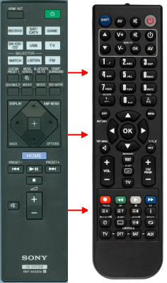 Replacement remote for Sony RMT-AA320U STR-DN1080 STRDN1080