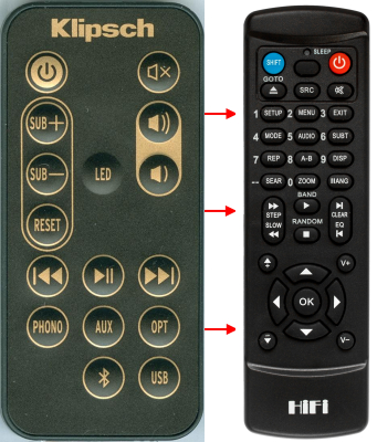 Télécommande de remplacement pour Klipsch 1062775, R-15PM