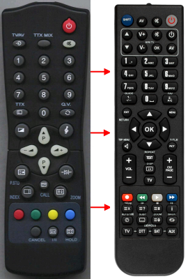 Replacement remote control for Thomson 080 103 89