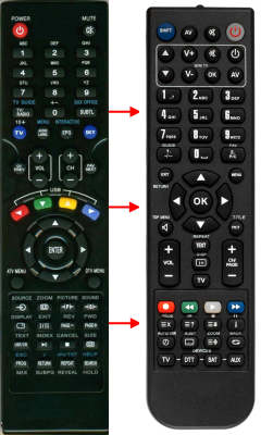 Replacement remote control for Hyundai LCDTV-HV323D
