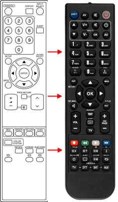 Replacement remote control for Anderic Replacement RR108UD FUNAI