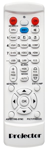 TeKswamp Video Projector Remote Control for ViewSonic PJD5122 Black 