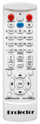 Replacement remote for Vivitek D512-3D D516 D517 D5185HD