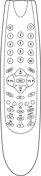 Replacement remote control for Sound Color 7UK187F