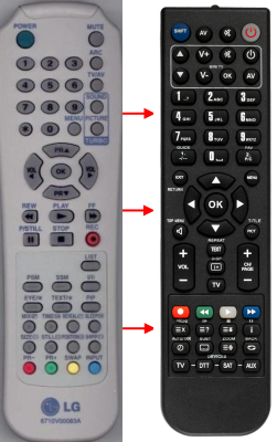 Replacement remote control for Zem ZM4193