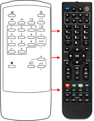 Replacement remote control for LG 105-057M