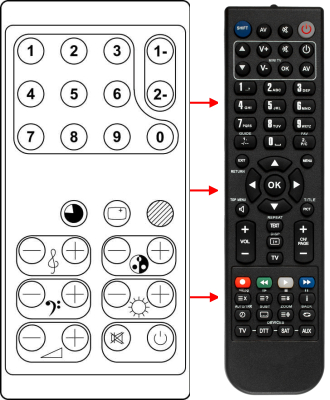 Replacement remote control for Philips D26C782