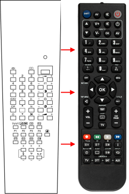 Replacement remote control for Sanyo 160.00154.00