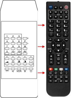 Replacement remote control for Nei 1551TX