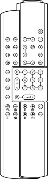 Replacement remote control for Blaupunkt 7 669 841IS70-109VT