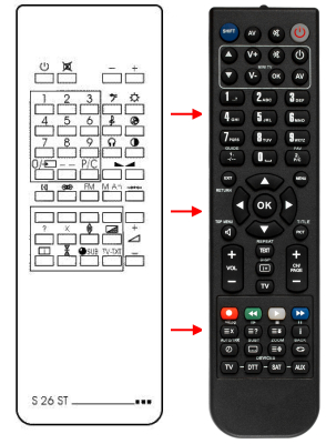 Replacement remote control for Elbe 2593STD