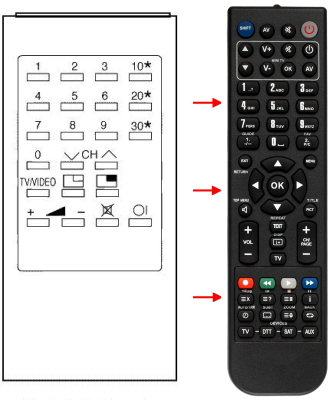 Replacement remote control for Sharp DV-5401FP