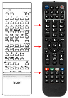 Replacement remote control for Panasonic 17040073