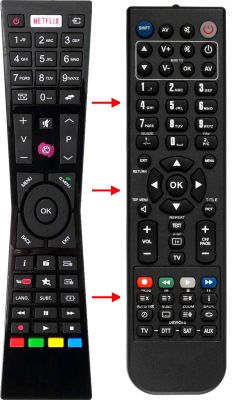 Replacement remote control for JVC LT49V4200
