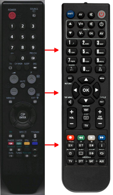 Replacement remote control for Samsung WS32Z308P