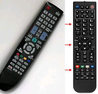 Replacement remote control for Sony RM676