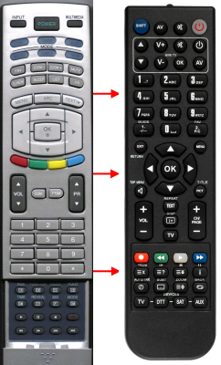 Replacement remote control for Advent 26WL4506E