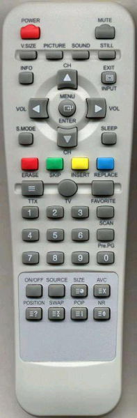 Replacement remote control for Gericom GTV4260